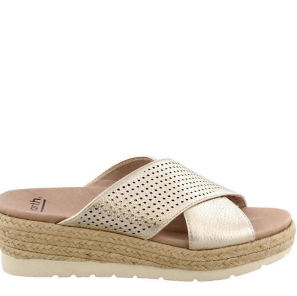 👣EARTH Madena Marigold Slides gold footwear - Picture 2 of 16